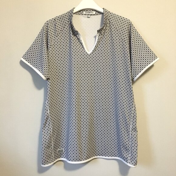 Flower of Life Tunic Neck Poly Flex Golf Shirt - Picture 1 of 16